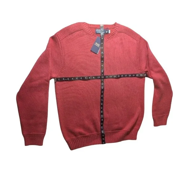Polo Ralph Lauren Men's Cotton Knit Sweater Textured Shoulders Sz L NWT $298